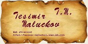 Tešimir Maluckov vizit kartica